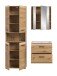 Badezimmer-Set >Ice< in artisan oak - 135x185x46cm (BxHxT)