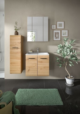 Badezimmer-Set >Ice< in artisan oak - 105x185x46cm (BxHxT)