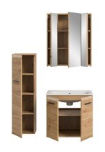 Badezimmer-Set >Ice< in artisan oak - 105x185x46cm (BxHxT)