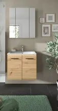 Badezimmer-Set >Ice< in artisan oak - 60x185x46cm...