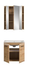 Badezimmer-Set >Ice< in artisan oak - 60x185x46cm (BxHxT)