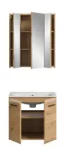 Badezimmer-Set >Ice< in artisan oak - 60x185x46cm...