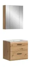 Badezimmer-Set >Ice< in artisan oak - 60x185x46cm...