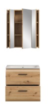 Badezimmer-Set >Ice< in artisan oak - 60x185x46cm (BxHxT)