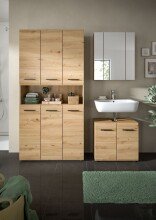 Badezimmer-Set >Ice< in artisan oak - 165x185x46cm...