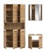 Badezimmer-Set >Ice< in artisan oak - 165x185x46cm (BxHxT)