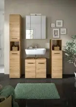 Badezimmer-Set >Ice< in artisan oak - 150x185x46cm...