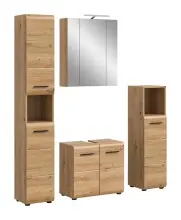 Badezimmer-Set >Ice< in artisan oak - 150x185x46cm...