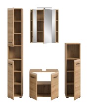 Badezimmer-Set >Ice< in artisan oak - 150x185x46cm (BxHxT)