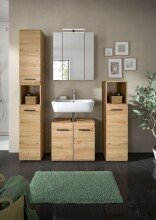 Badezimmer-Set >Ice< in artisan oak - 150x185x46cm...