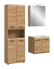 Badezimmer-Set >Ice< in artisan oak - 135x185x46cm...