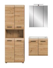 Badezimmer-Set >Ice< in artisan oak - 135x185x46cm (BxHxT)