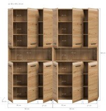 Badezimmer-Set >Ice< in artisan oak - 180x185x30cm (BxHxT)