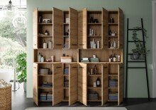 Badezimmer-Set >Ice< in artisan oak - 180x185x30cm (BxHxT)