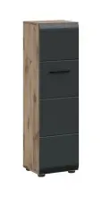 Stauraumschrank >Ice< in Nox Oak / Schwarz -...
