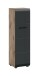 Stauraumschrank >Ice< in Nox Oak / Schwarz - 30x106x30cm (BxHxT)