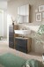 Stauraumschrank >Ice< in Nox Oak / Schwarz - 30x106x30cm (BxHxT)