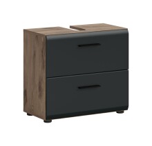 Waschbeckenunterschrank >Ice< in Nox Oak / Schwarz...