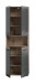 Hochschrank >Ice< in Nox Oak / Schwarz - 60x185x30cm (BxHxT)