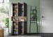 Stauraumschrank >Ice< in Nox Oak / Schwarz - 90x185x30cm (BxHxT)
