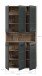 Stauraumschrank >Ice< in Nox Oak / Schwarz - 90x185x30cm (BxHxT)