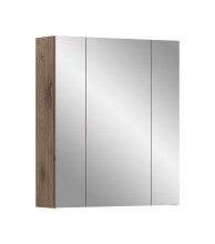 Badezimmerspiegelschrank >Ice< in Nox Oak / Schwarz...