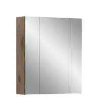 Badezimmerspiegelschrank >Ice< in Nox Oak / Schwarz...