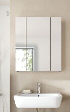 Badezimmerspiegelschrank >Ice< in Nox Oak / Schwarz - 60x70x18cm (BxHxT)