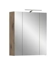 Badezimmerspiegelschrank >Ice< in Nox Oak / Schwarz...