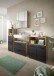 Badezimmer-Set >Ice< in Nox Oak / Schwarz - 60x185x30cm (BxHxT)