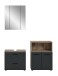 Badezimmer-Set >Ice< in Nox Oak / Schwarz - 135x185x30cm (BxHxT)