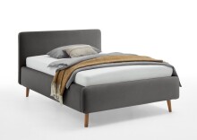 Polsterbett >Mattis< Liegefläche 120x200cm, anthrazit, Stellmaß: 141x105x218cm (BxHxT)