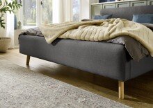 Polsterbett >Mattis< Liegefläche 160x200cm, anthrazit, Stellmaß: 181x105x218cm (BxHxT)