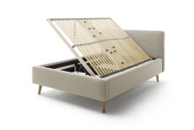 Polsterbett >Mattis mit BK< Liegefläche 140x200 cm, Aspen Taupe, Stellmaß: 161x105x218cm (BxHxT)