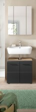 Badezimmer-Set >Ice< in Nox Oak / Schwarz -...