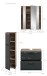 Badezimmer-Set >Ice< in Nox Oak / Schwarz - 105x185x30cm (BxHxT)