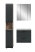Badezimmer-Set >Ice< in Nox Oak / Schwarz - 105x185x46cm (BxHxT)