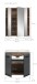 Badezimmer-Set >Ice< in Nox Oak / Schwarz - 60x185x46cm (BxHxT)