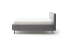Polsterbett >Mattis mit BK< Liegefläche 140x200 cm, Hellgrau, Stellmaß: 161x105x218cm (BxHxT)