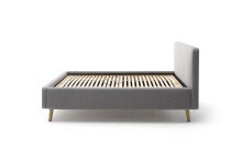 Polsterbett >Mattis mit BK< Liegefläche 140x200 cm, Hellgrau, Stellmaß: 161x105x218cm (BxHxT)