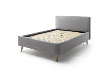 Polsterbett >Mattis mit BK< Liegefläche 140x200 cm, Hellgrau, Stellmaß: 161x105x218cm (BxHxT)