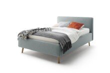 Polsterbett >Mattis mit BK< Liegefläche 140x200 cm, Eisblau, Stellmaß: 161x105x218cm (BxHxT)