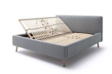 Polsterbett >Mattis mit BK< Liegefläche 180x200 cm, Eisblau, Stellmaß: 201x105x218cm (BxHxT)