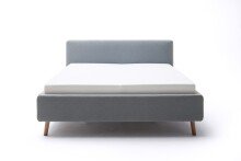 Polsterbett >Mattis mit BK< Liegefläche 180x200 cm, Eisblau, Stellmaß: 201x105x218cm (BxHxT)