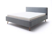 Polsterbett >Mattis mit BK< Liegefläche 160x200 cm, Eisblau, Stellmaß: 181x105x218cm (BxHxT)