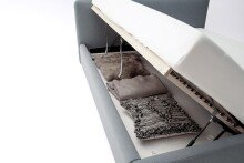 Polsterbett >Mattis mit BK< Liegefläche 160x200 cm, Eisblau, Stellmaß: 181x105x218cm (BxHxT)