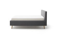 Polsterbett >Mattis mit BK< Liegefläche 140x200 cm, Anthrazit, Stellmaß: 161x105x218cm (BxHxT)