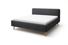 Polsterbett >Mattis mit BK< Liegefläche 160x200 cm, Anthrazit, Stellmaß: 181x105x218cm (BxHxT)