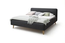 Polsterbett >Mattis mit BK< Liegefläche 160x200 cm, Anthrazit, Stellmaß: 181x105x218cm (BxHxT)