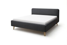 Polsterbett >Mattis mit BK< Liegefläche 180x200 cm, Anthrazit, Stellmaß: 201x105x218cm (BxHxT)